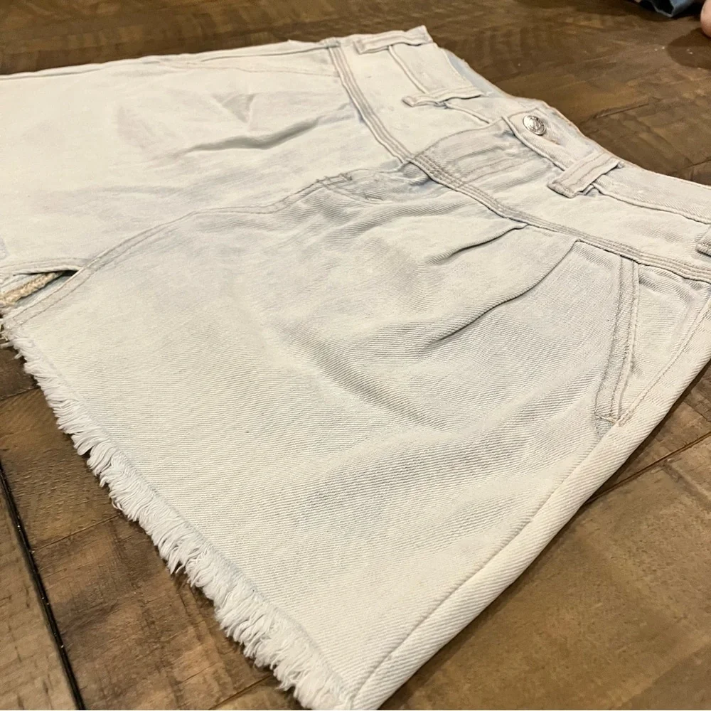 Free People | Sidecar Silver Lake Distressed Denim Skirt - Picture 3 of 12